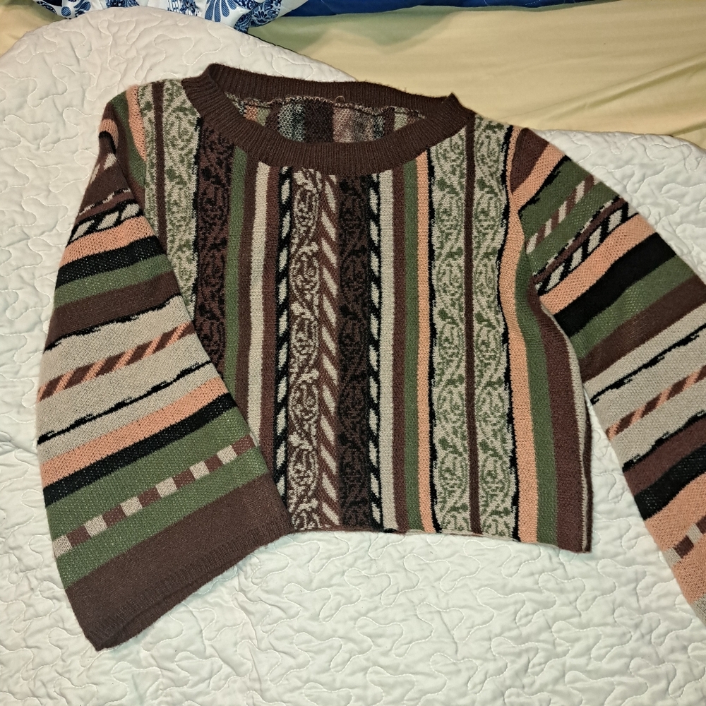 Brown And Green Sweater